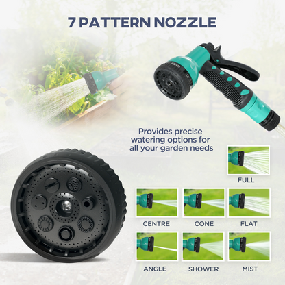 Outsunny 30m Retractable Hose Reel, Wall-Mounted with Lock & 180 Swivel - Grey