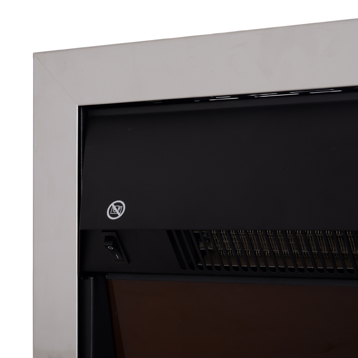 LED Flame Electric Fire Place-Silver