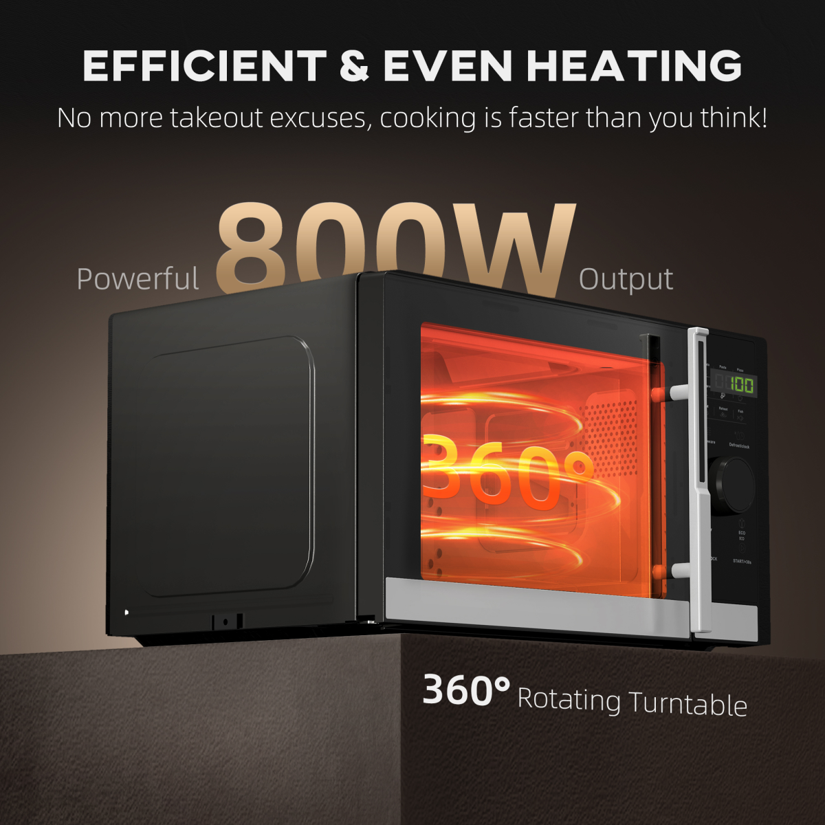 23L Digital Microwave Oven - Auto Cook, 10 Power Levels, Eco-Friendly!
