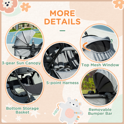 Ultimate Foldable Baby Pushchair - Reclines, Compact & Lightweight Travel Stroller