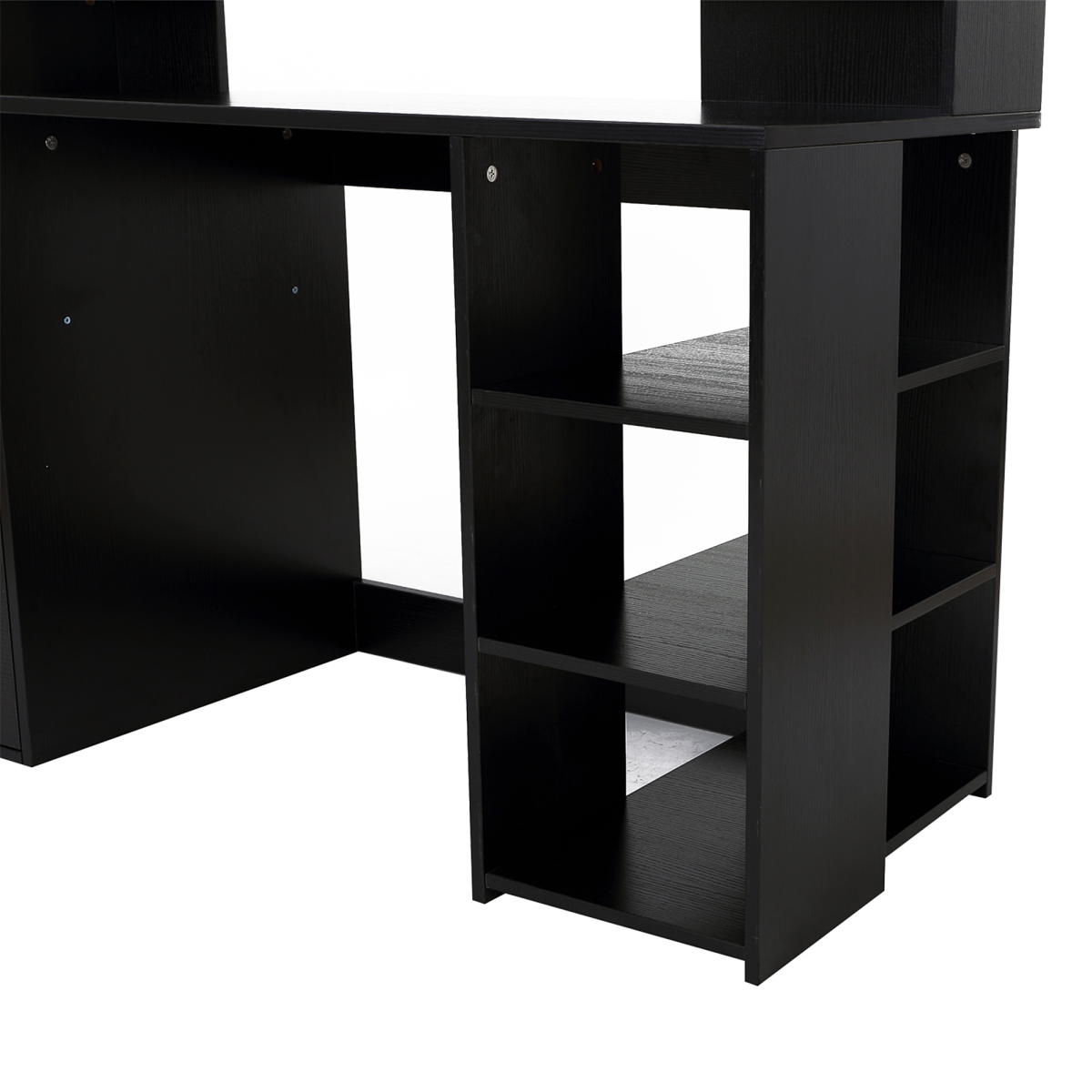 Multi-Storage & Workstation Desk Table Storage Shelves  Office Black
