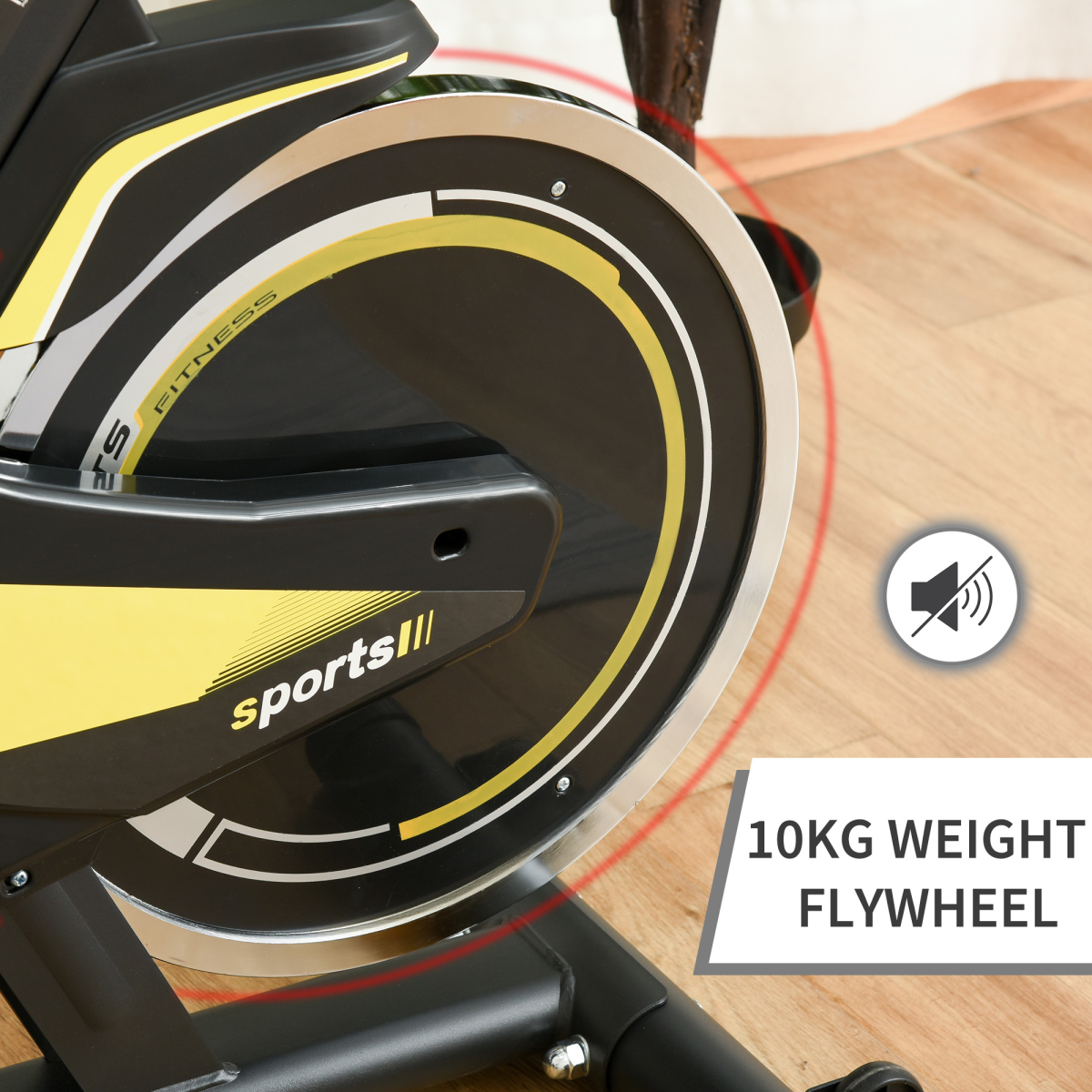 Exercise Bike 10KG Flywheel Cycling w/ Adjustable Resistance LCD Display