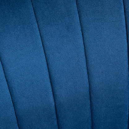 Luxurious Velvet Accent Chair & Ottoman Set - Dark Blue Comfort Redefined!