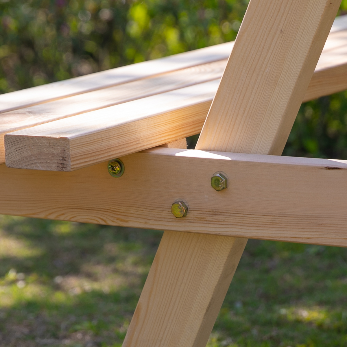 4-Seater Wooden Picnic Set-Fir Wood