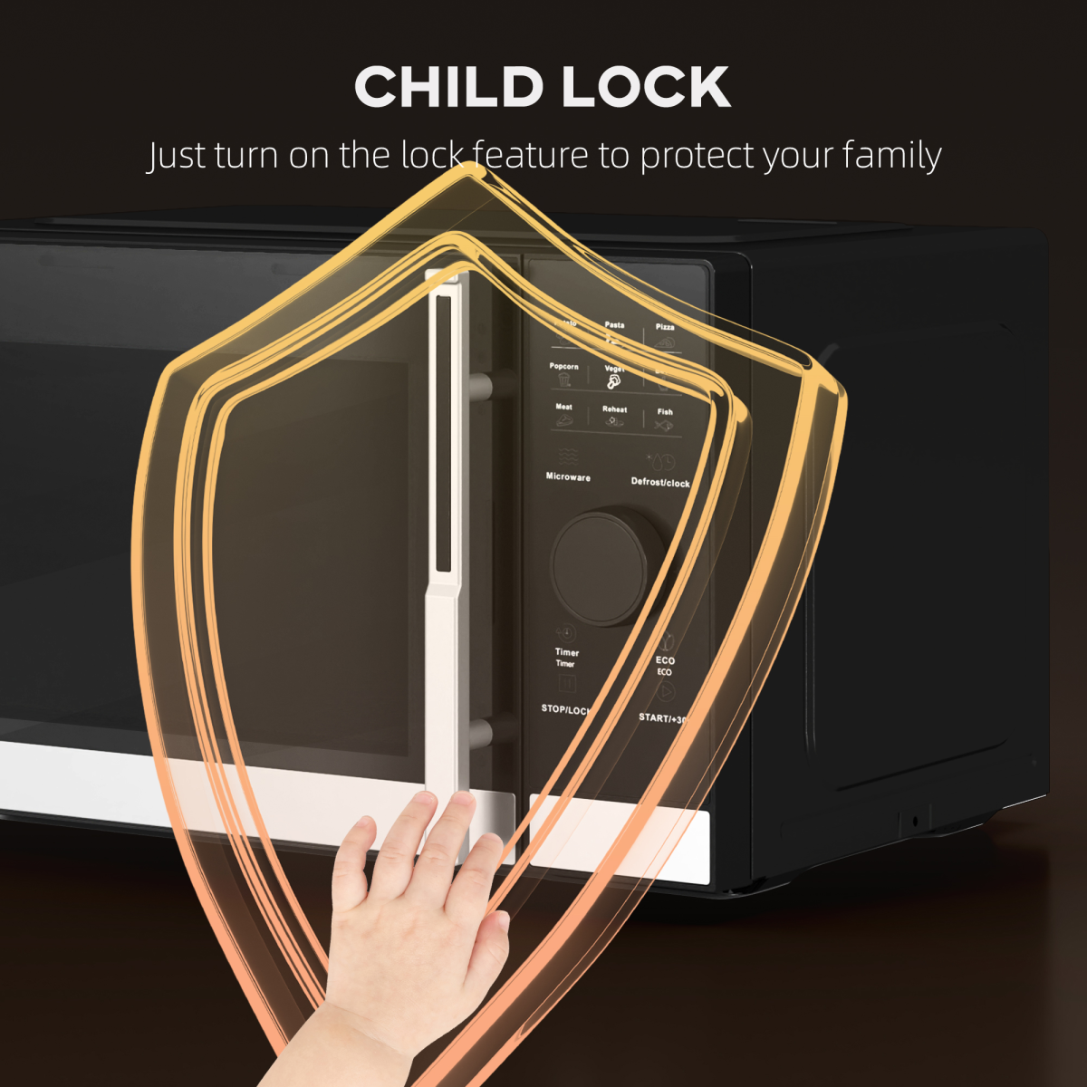 23L Digital Microwave Oven - Auto Cook, 10 Power Levels, Eco-Friendly!