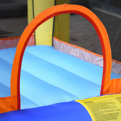 Bouncy Castle with Slide Basket Trampoline Monster Design