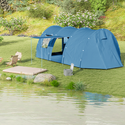 5-6 Man Family Tent Camping Tent with Two Room, Floor & Carry Bag