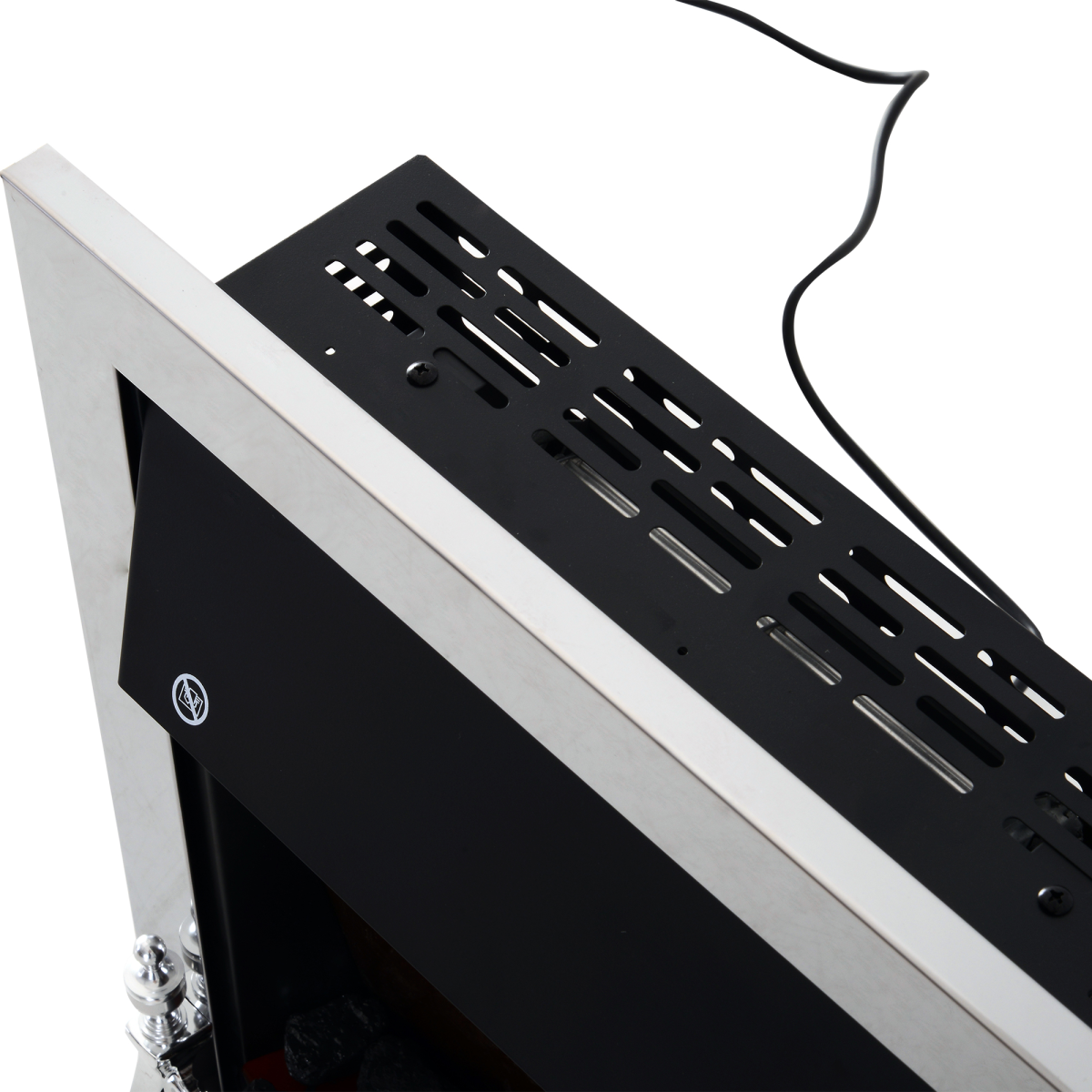 LED Flame Electric Fire Place-Silver