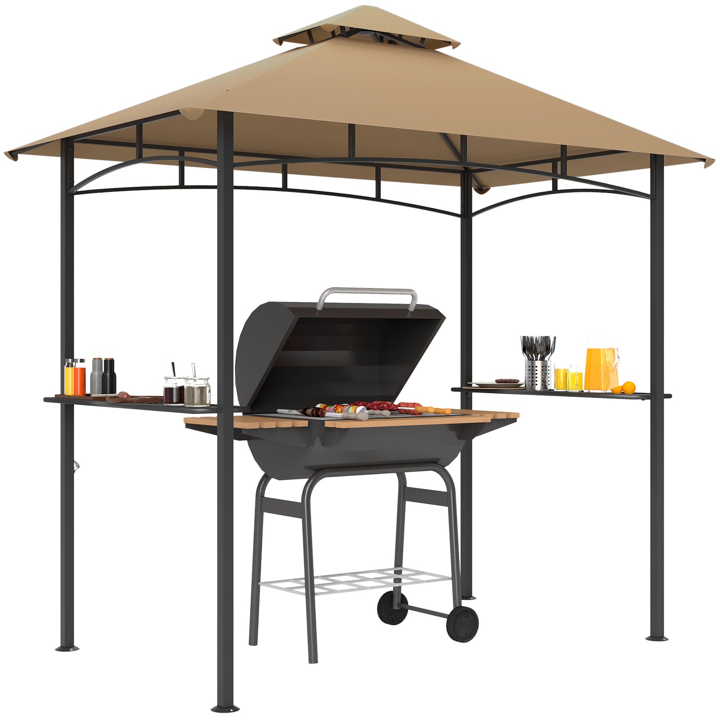 Double-Tier BBQ Gazebo: Stylish Grill Canopy & Ultimate Outdoor Shelter