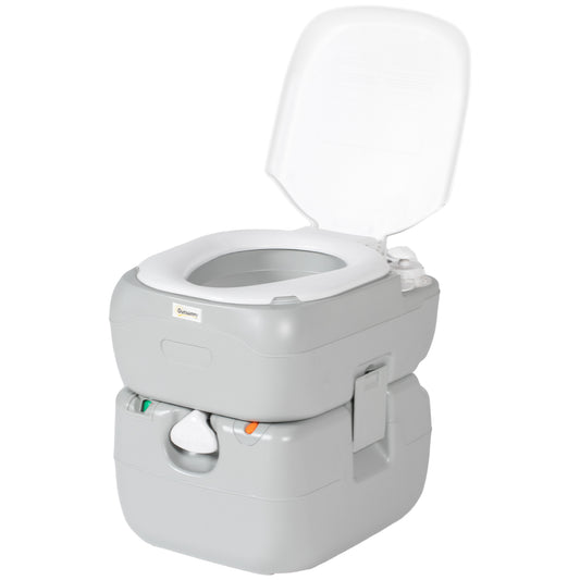 Portable Camping Toilet with Detachable Tanks (12L/22L) Grey