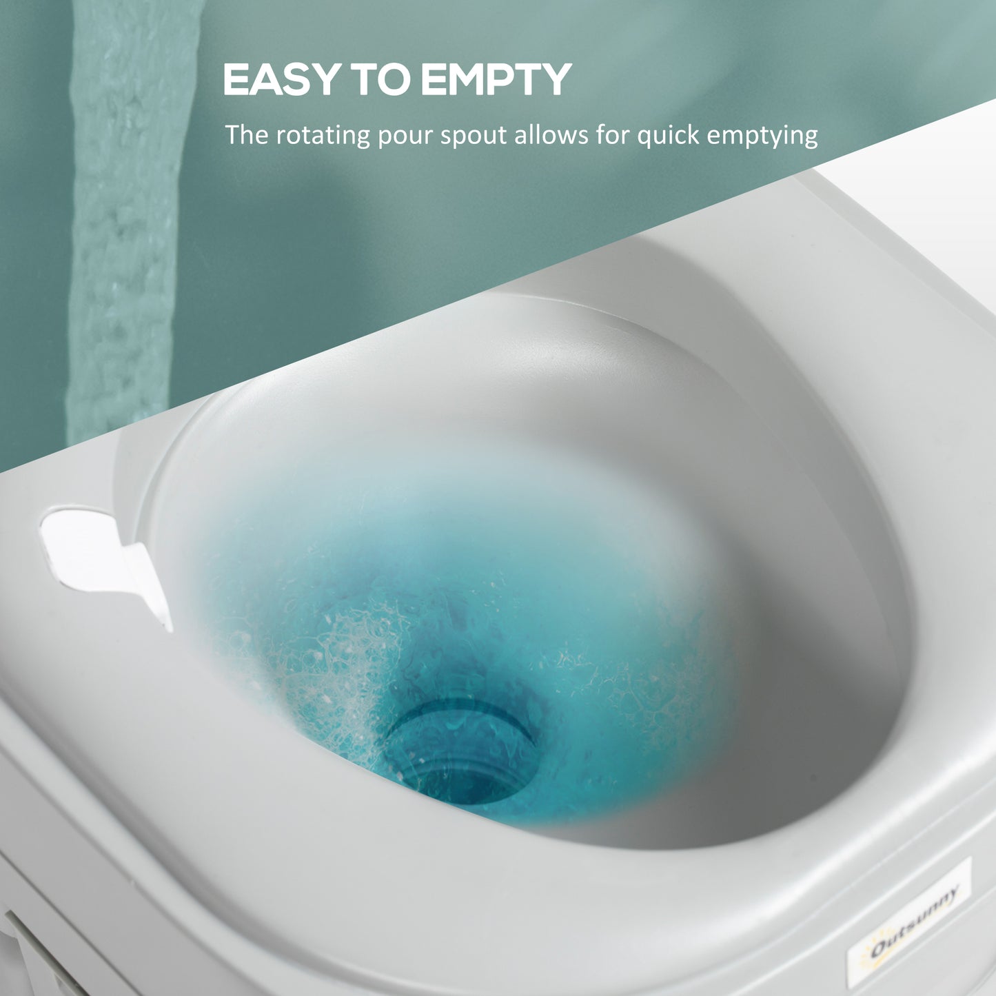 Portable Camping Toilet with Detachable Tanks (12L/22L) Grey