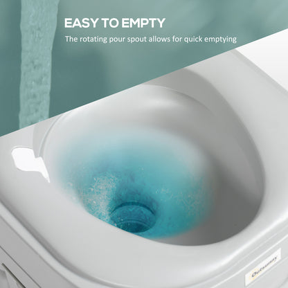 Portable Camping Toilet with Detachable Tanks (12L/22L) Grey