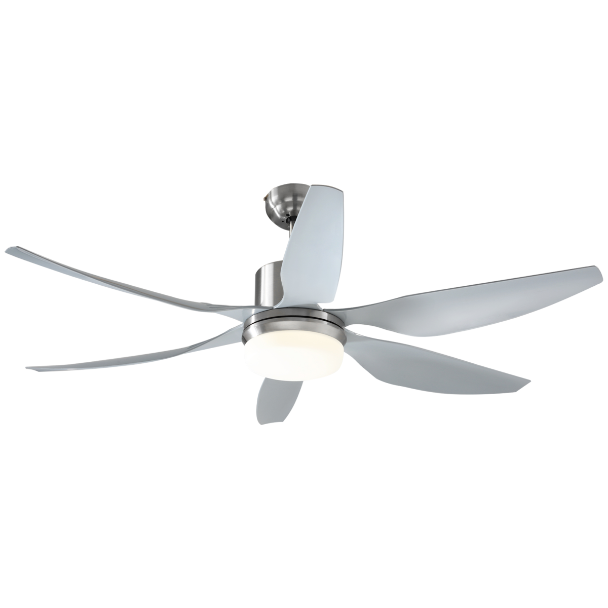 Chic Reversible LED Ceiling Fan with Remote - Elegant Silver & Light Combo