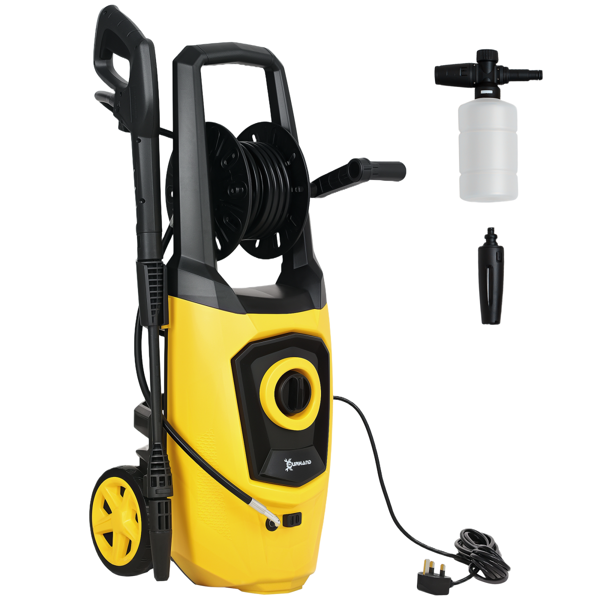 1800W Power Washer - 150 Bar, 510 L/h, Adjustable Nozzle, Portable