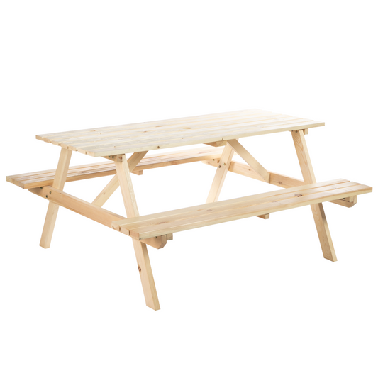 4-Seater Wooden Picnic Set-Fir Wood