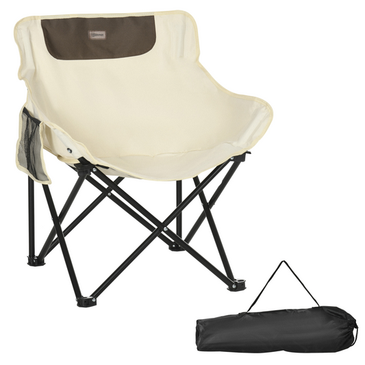 Lightweight Folding Camping Chair with Storage Pocket & Carry Bag