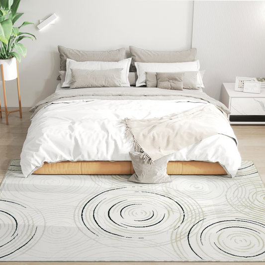 Elegance Swirl Area Rug - Durable, Hypoallergenic, Perfect for Any Room!