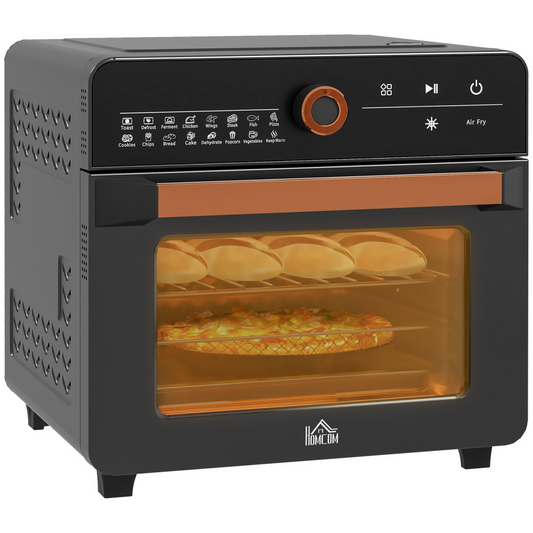 HOMCOM 20L Air Fryer Oven, 17 Presets, 1400W, Countertop Black